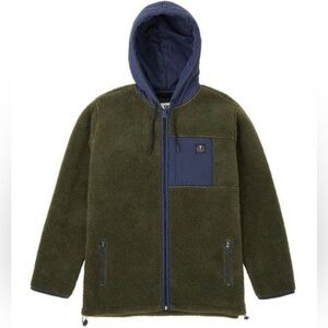 NWOT VISSLA Walter Sherpa fleece zip front jacket XXL